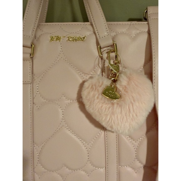 NEW Betsey Johnson Valentines Heart Tote Handbag - Picture 2 of 7